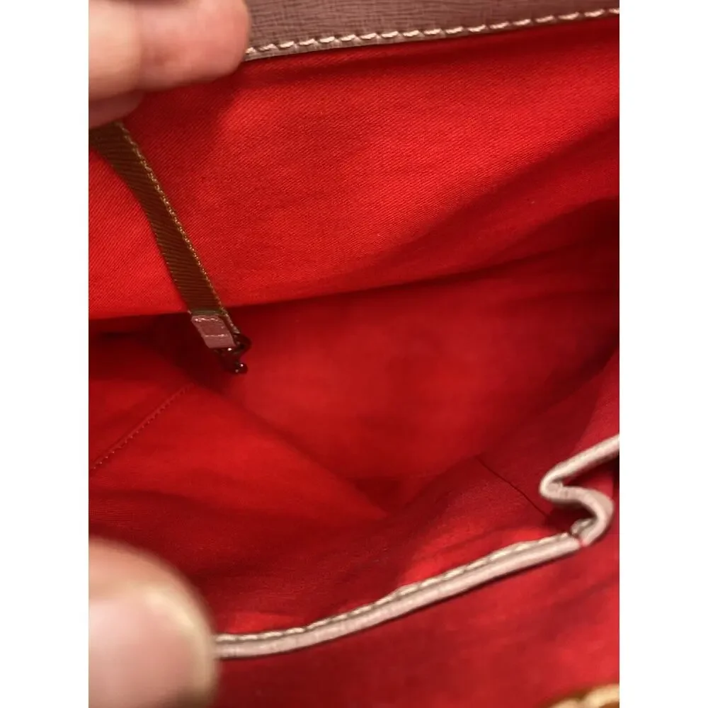 Dooney & Bourke Authenticated Ashby Saffiano Dk Pastel Pink Leather Shoulder Bag - Picture 7 of 9